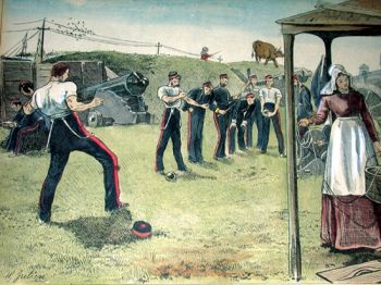 Military drill at Fort York 1876. The Friends of Fort York.